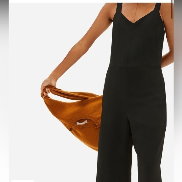 Everlane Japanese GoWeave Slip Jumpsuit Black Size 6 - Picture 1 of 16